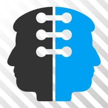 Dual Head Interface Vector Icon Stock Illustration