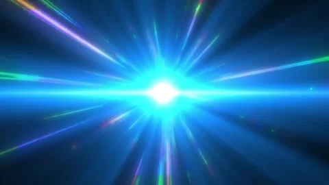 Dual horizontal blue light streaks pulsing against deep black background motion Vidéo 345101817