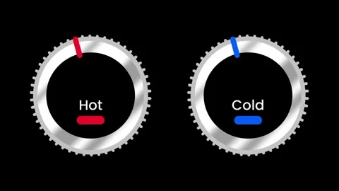 Dual Hot Cold Dial Knobs Stock-Footage 335591713