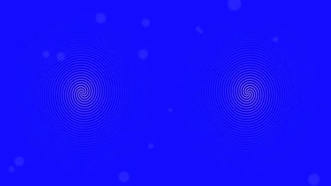 Dual Hypnotic Spirals Rotating on Green Screen Background Stock Footage 332586795