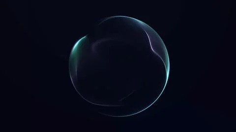 Dual layer glass sphere with soft gradient glow and refined digital depth o.. Stock Illustration