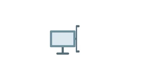 Dual monitors on a desk with a keyboard, showcasing a modern computer works.. Stock Footage 333462047
