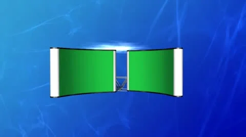 Dual Monitors Greenscreen on Blue Video stock 12089193