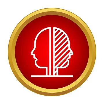 Dual personality concept representing split identity and mental health Stock Illustration