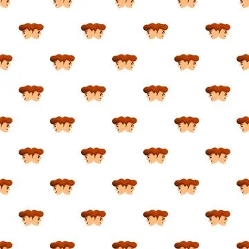 Dual personality concept seamless pattern showing two faces Stock Illustration