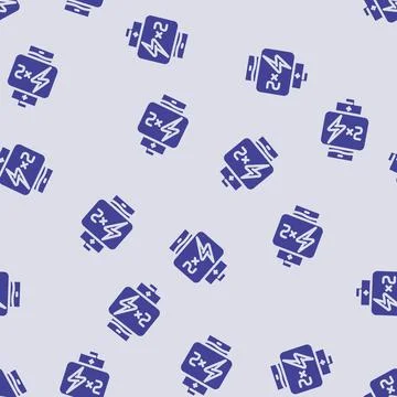 Dual power source glyph vector seamless pattern Stock-Illustration