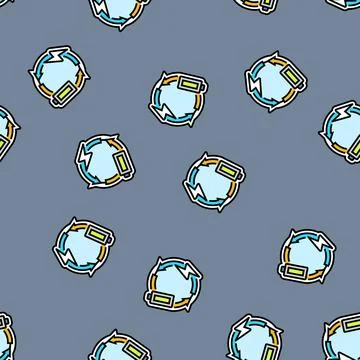 Dual power source vector seamless pattern Stock Illustration