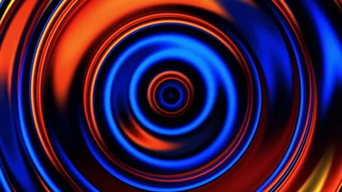 Dual Radiant Pulse Hypnotic Circular Gradient Loop Stock Footage 312456264