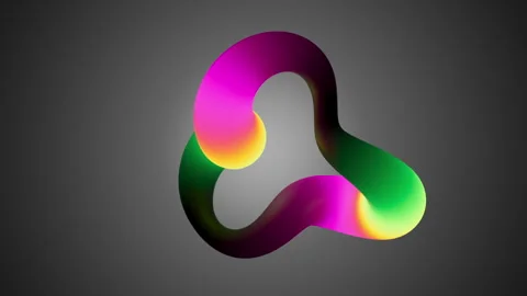 Dual rainbow orbs overlapping with gradient transitions. Stock Footage 330062346