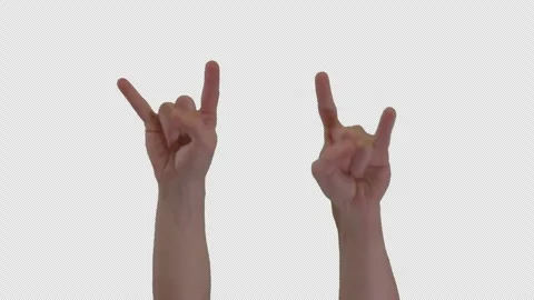 Dual Rocker Hand Gesture Pumping Front Stock Footage 339804986