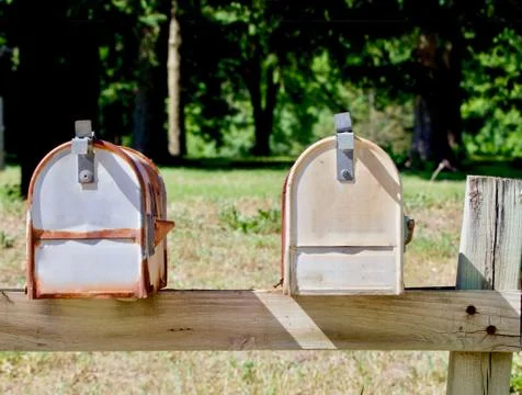 Dual Rural Mailboxes Stock Photos