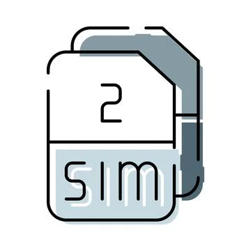 Dual sim card concept with two numbers Stock Illustration