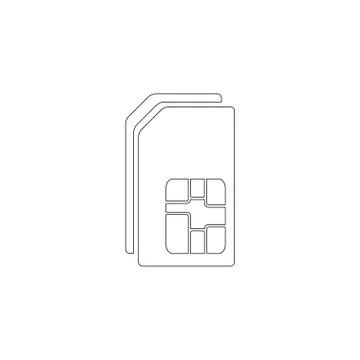 Dual sim card. flat vector icon Stock Illustration