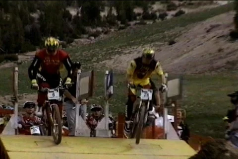 Dual slalom Stock Footage 94247
