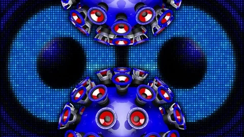 Dual speaker cluster Stock Footage 73253576