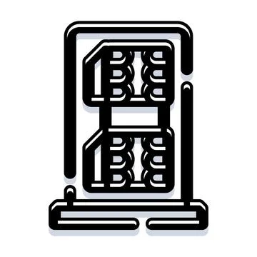 Dual subscriber identity module cards tray concept Stock Illustration