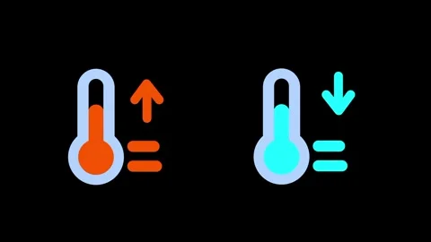 Dual Temperature Range Icon Stock Footage 335576299