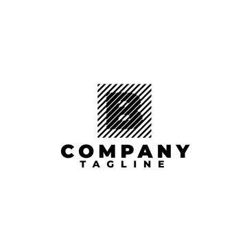 Dual tone B rectangle box logo design template. Letter B initial logo Illustrazione stock