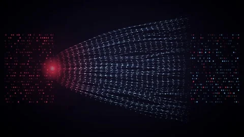 Dual tone binary data exchange registers bitstream packets seamless loop Stock Footage 344657498