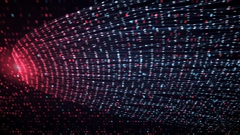 Dual tone binary data exchange registers bitstream tilted plane seamless loop Video stock 344657603