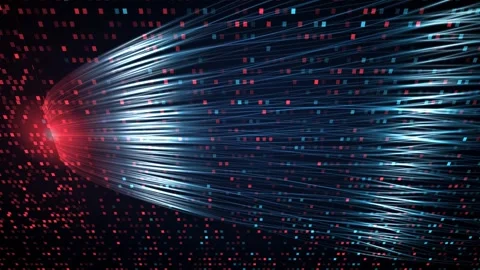 Dual tone binary data exchange registers wavefront tilted plane seamless loop 動画素材 344657926