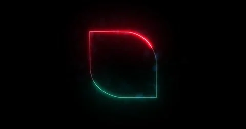 Dual-tone design Sapes frame abstract composition features glowing neon lines fo Stock Footage 337245972