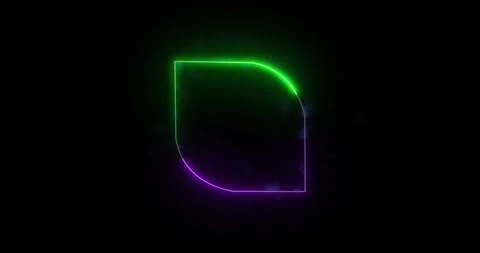 Dual-tone design Sapes frame abstract composition features glowing neon lines fo Stock Footage 337245974