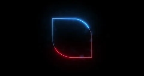 Dual-tone design Sapes frame abstract composition features glowing neon lines fo Stock Footage 337245987
