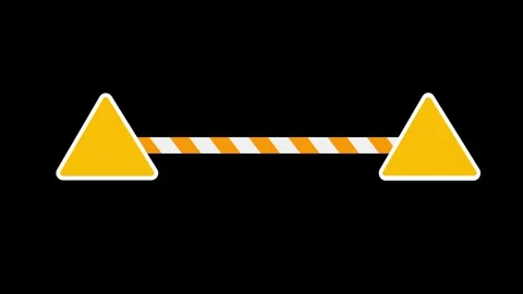 Dual Warning Line Stock Footage 334237996