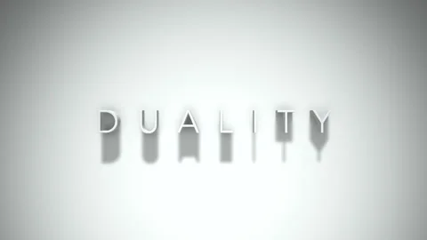 Duality 3D title animation with shadows on a white background Stock-Footage 297008638