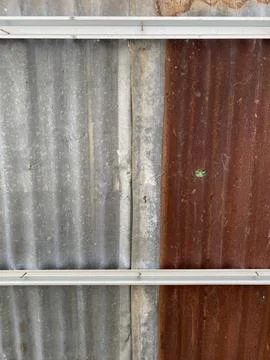 Duality of Zinc, Clean vs Rust Stock Photos