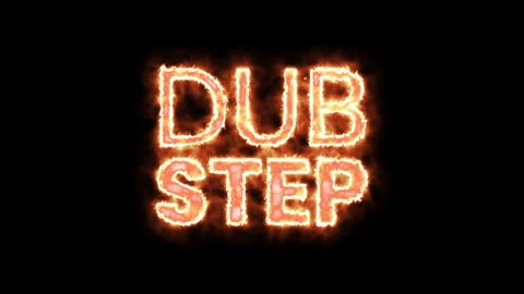 Dub step fire animation text. Stock Footage 254069434