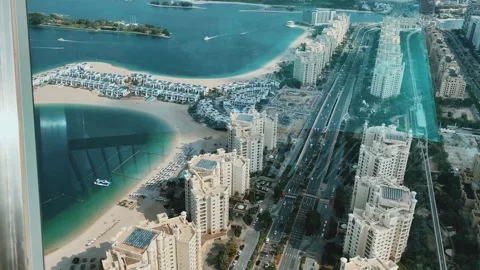 Dubai from above. A breathtaking view from a height. Stock Footage 269128028