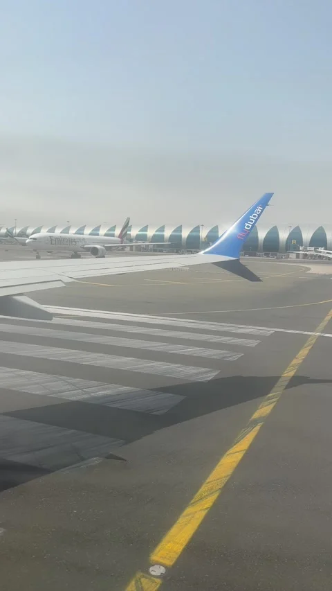 Dubai Aiport Standing Stock Footage 253542589