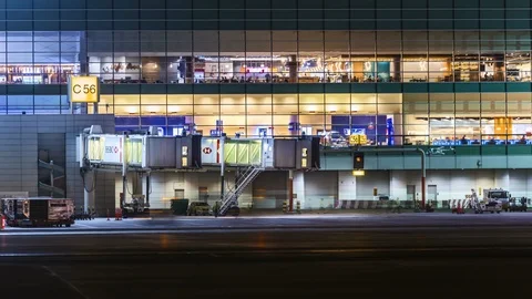 Dubai Airport Concourse Stock Footage