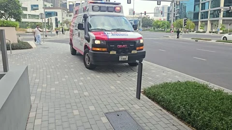 Dubai ambulance Video stock 320797253