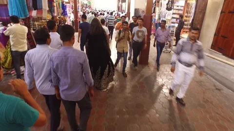 Dubai Arabic market Stock Footage