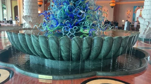 Dubai Atlantis hotel reception view Stock Footage 233856052