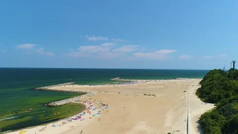 Dubai Beach In Jaroslawiec Plaza Dubaj A... | Stock Video | Pond5