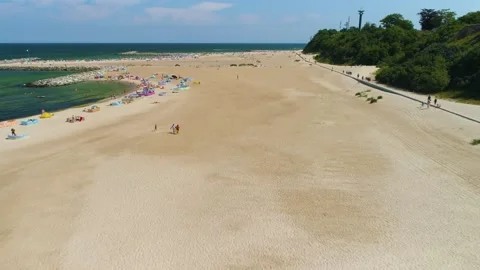 Dubai Beach In Jaroslawiec Plaza Dubaj A... | Stock Video | Pond5