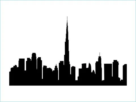Dubai buildings Stock-Illustration