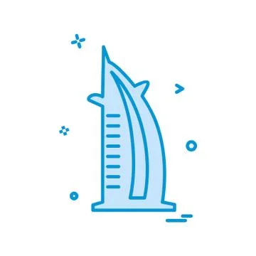 Dubai Burg-e-Khalifa mall icon design vector Stock Illustration