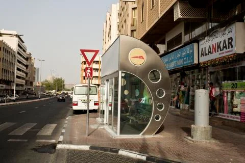 Dubai Bus Stop Stock Photos