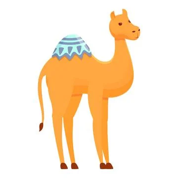 Dubai camel icon, cartoon style Stock Illustration