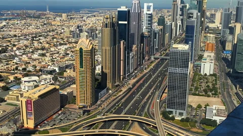 Dubai city from another prespective Stock Footage 168014222