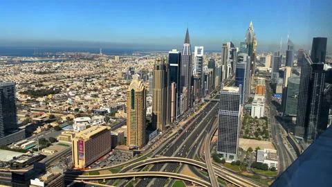 Dubai city from another prespective Stock Footage 168015043