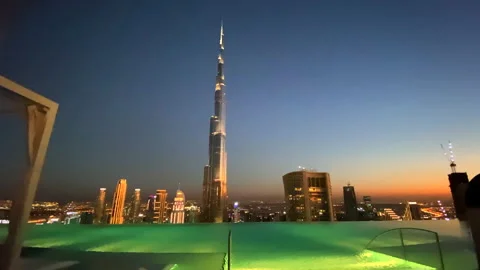 Dubai city from another prespective Stock Footage 168043148