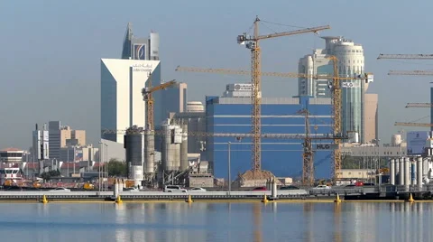 Dubai city construction site Stock Footage 46879783