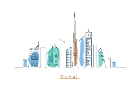 Dubai city Stock Illustration