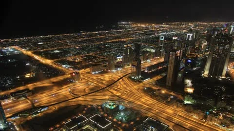 Dubai City Lights Stock Footage